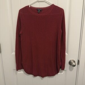 Eileen Fisher Women's Burgundy‎ Tunic Sweater Made With Italian Yarns Size XS
